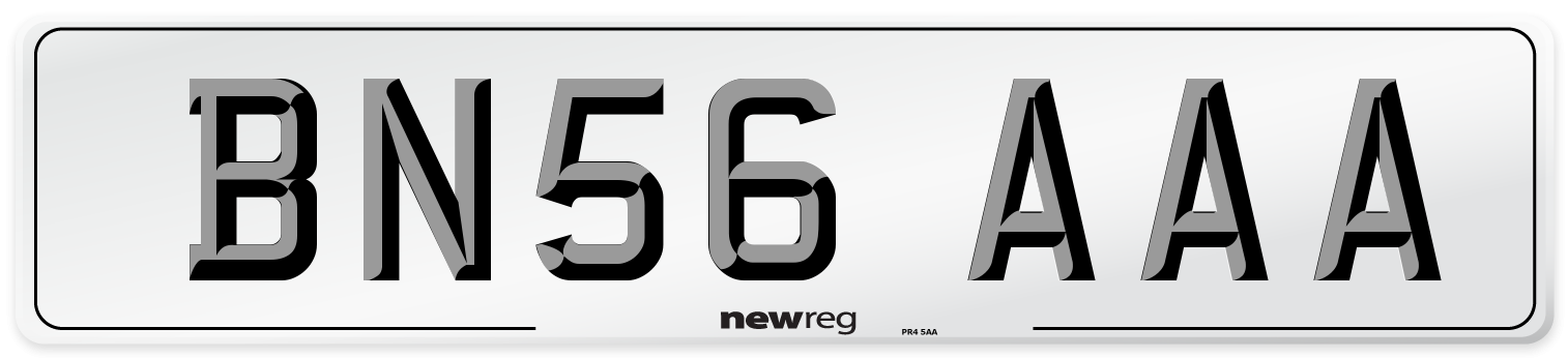 BN56 AAA Number Plate from New Reg